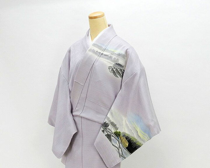 楽天市場】訪問着 新品仕立済 正絹 家屋風景模様 訪問着 身丈164.5cm 