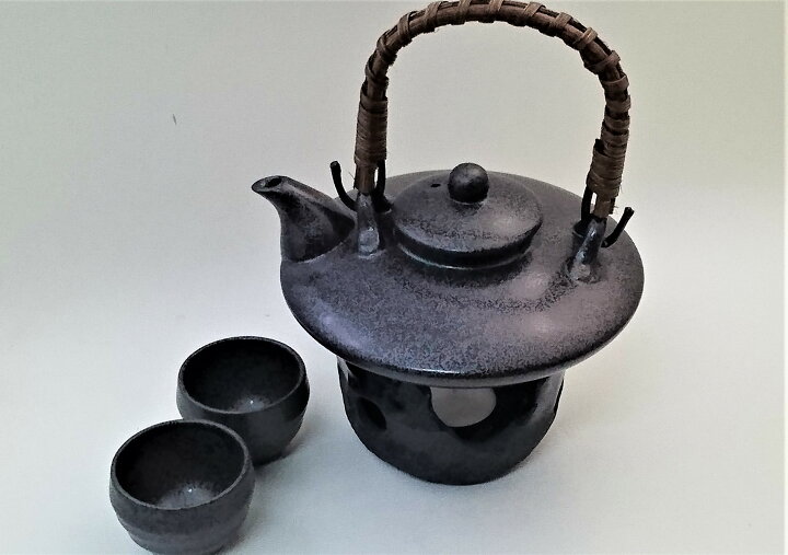 楽天市場 黒千代香 酒器 盃 黒ぢょか大と盃 コンロのセット がお買い得 うつわの翔山