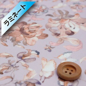 【サンドウオリジナルカラー】リバティ・ファブリックス タナローン【ラミネート加工】(Butterfly Vine ヒーリングパープル)バタフライ・ヴァイン【363J6437・X】