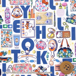 ハローキティ×リバティ・ファブリックス タナローン(Hello Kitty Necessities ハローキティ・ネセシティーズ)ブルー【DC34426・J24A】