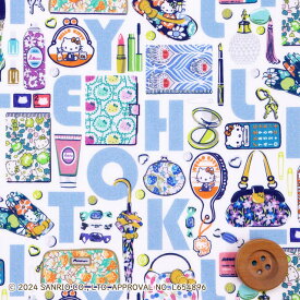 ハローキティ×リバティ・ファブリックス タナローン（Hello Kitty Necessities ハローキティ・ネセシティーズ）ライトブルー【DC34426・J24D】
