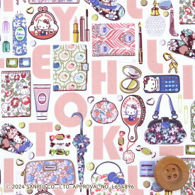 【サンドウオリジナルカラー】ハローキティ×リバティ・ファブリックス タナローン（Hello Kitty Necessities ハローキティ・ネセシティーズ）チャームピンク【DC34426・J24I】