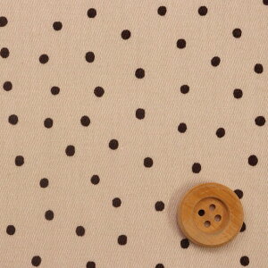 エアータンブラードット柄/カフェオレ【綿サテン生地】