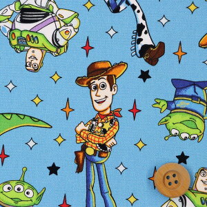 Disney2024 BTSシリーズ トイ・ストーリー 星柄/ライトブルー【オックス生地】