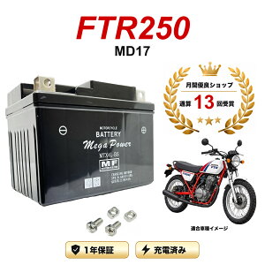 �y���������t���z �o�b�e���[ FTR250 �^�� MD17 MTX4L-BS 1�N�ۏ� �����[�d�ς� ���� YTX4L-BS FTH4L-BS �݊�