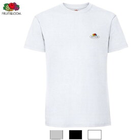 【英EU企画】フルーツオブザルーム ワンポイント半袖Tシャツ (FRUIT OF THE LOOM) Vintage premium T small logo print