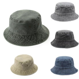 ウォッシュドコットン バケット ハット Bucket Hat (6色)