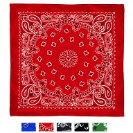 ラージ サイズ バンダナ ペイズリー柄（大判）68×68センチ Trainmen Paisley Bandana Big 27 X 27 ジャ…
