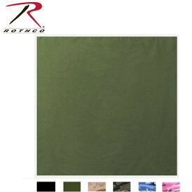 ロスコ ラージ サイズ バンダナ 無地＆迷彩（大判）Rothco Large Solid Camo Bandana Big 27X27 ジャンボバンダナ(15色） 大きいバンダナ