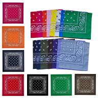 ラージ サイズ バンダナ ペイズリー柄 （大判）68×68センチ Paisley Bandana Big 27 X 27 ジャンボバン…