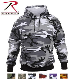 ロスコ カモ スウェットパーカー(Rothco　Camo Pullover Hooded Sweatshirt）6590/6595（6色）