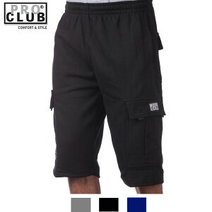 �v���N���u PRO CLUB �X�E�F�b�g�J�[�S �V���[�c �Z�p��/Fleece Cargo Shorts�F�i3�F�j