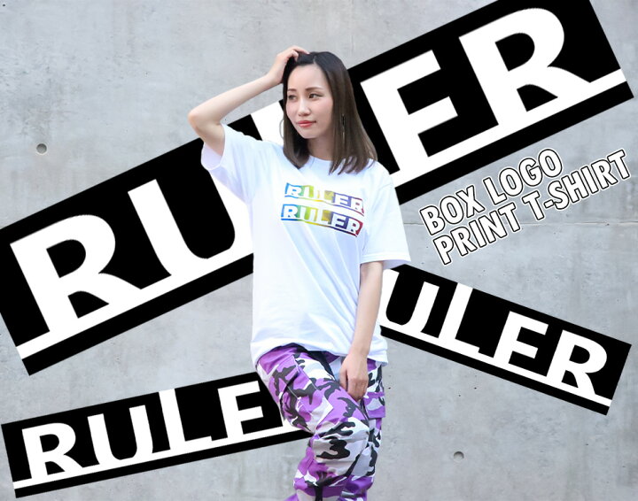 楽天市場】[送料無料]BIGロゴ Tシャツ 虹色ロゴ レインボーカラー 半袖 