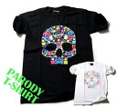 [送料無料]パロディ Tシャツ メンズ レディース おもしろ Tシャツ Game parts skull メンズ レディース クルーネック デザインTシャツ おしゃれTシャツ ネタTシャツ カラフル 大きいサイズ トップス カットソー ギフト ホワイト 白 ブラック 黒 春 夏