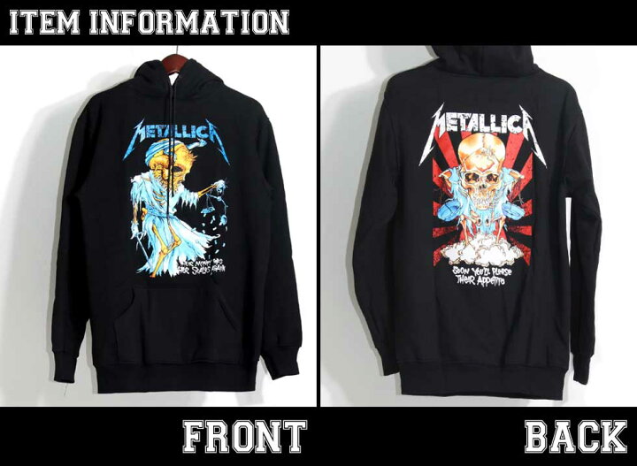 楽天市場】送料無料 ロックパーカー Metallica パーカー メタリカ Tip 