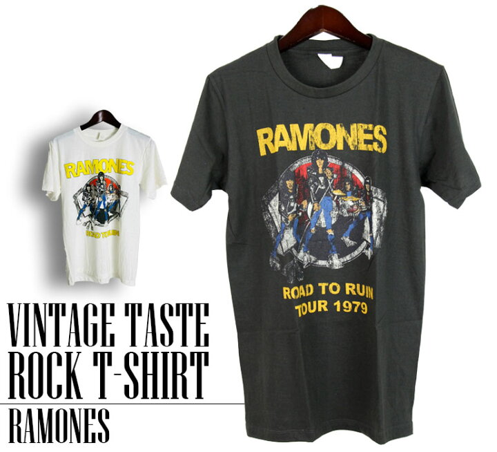 楽天市場】ヴィンテージ風 Ramones Tシャツ ラモーンズ ロックTシャツ  