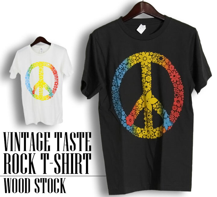 楽天市場】ヴィンテージ風 Woodstock Tシャツ ウッドストック ロックT 
