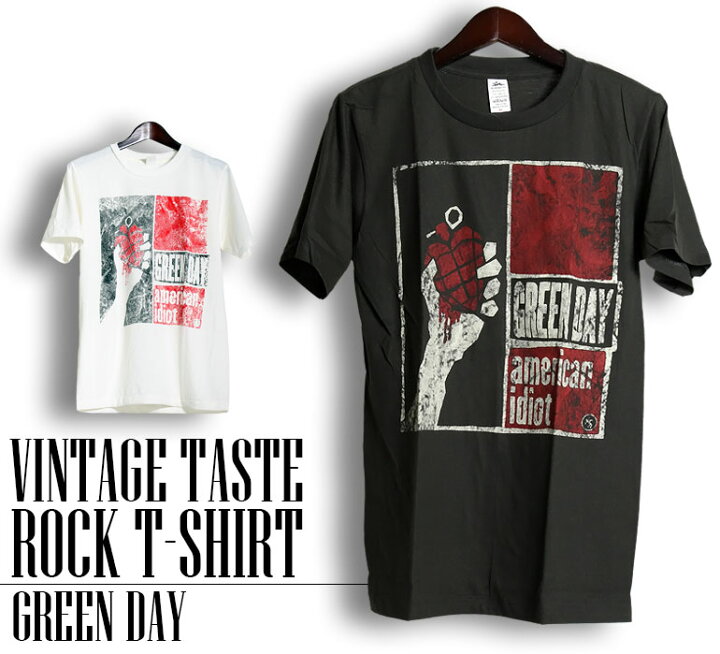 楽天市場】ヴィンテージ風 Green Day Tシャツ グリーン デイ ロックT 