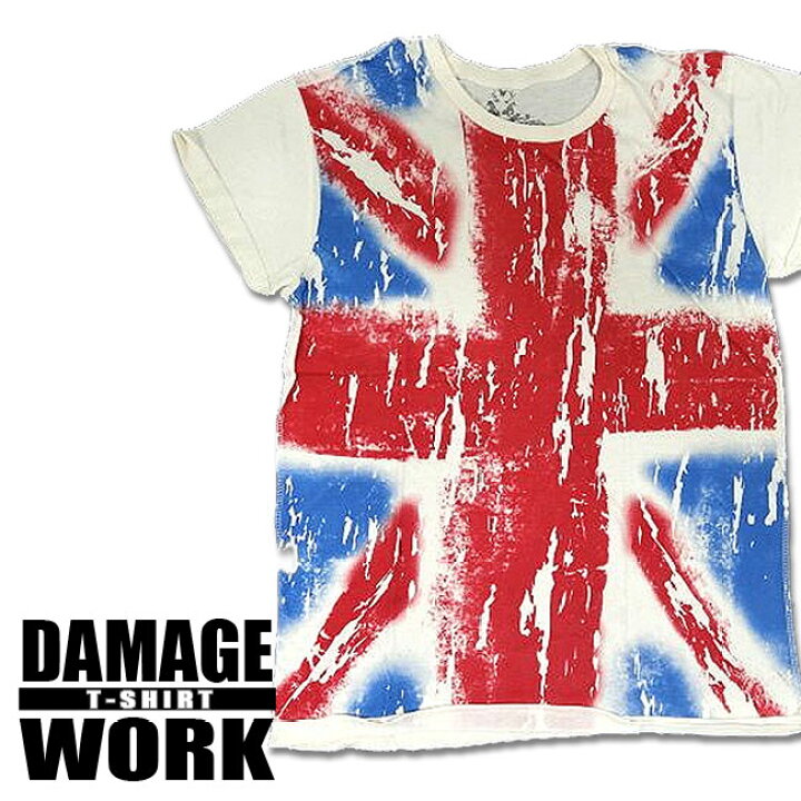 楽天市場 パキ綿風 ロックtシャツ 愛国心2 イギリス国旗 メンズ 春夏秋冬用 コットン100 白 M Lサイズ Tシャツ メンズ デザインtシャツ ダメージ加工 Tシャツ クラッシュtシャツ ユニオンジャック T Link
