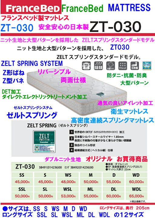 France Bed シングルベッド ⭐定価￥65,000⭐ 新品フレーム付き Z型 