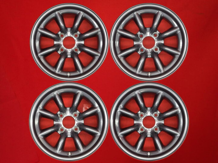 楽天市場】ワタナベ 8スポーク 7.5/8Jx15 +8 4/114.3 ガンメタ系 