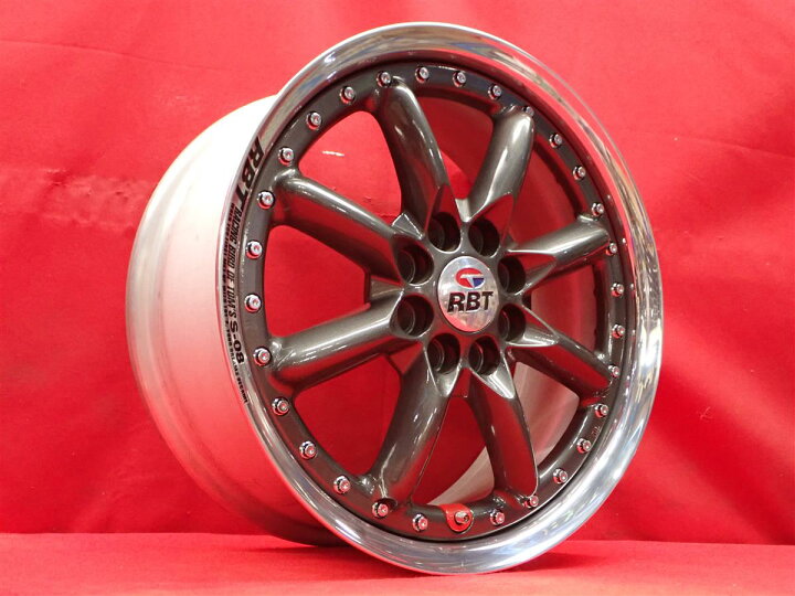 楽天市場】RBT S-08 6.5Jx15 +45 4/100 ポリッシュ系 ガンメタ系 