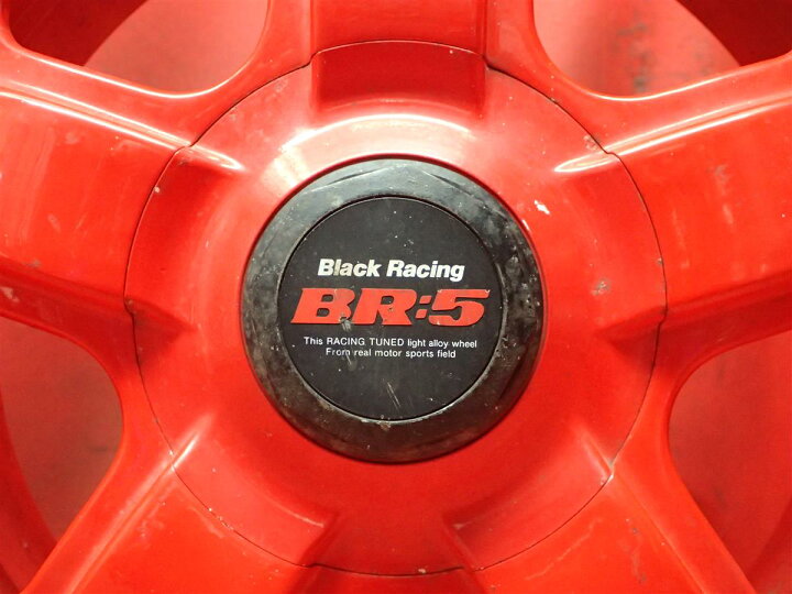 楽天市場】ブラックレーシング BR-5 6Jx14 +35 4/100 レッド(赤色)系 
