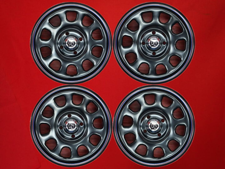 楽天市場】☆TT Dスチール(RED&BLUEライン有) 5Jx14 +43 4/100 