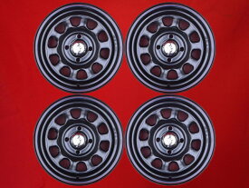 ☆TT Dスチール(RED&BLUEライン有) 4.5Jx13 +0 4/100 ブラック(黒色)系 トラック バン