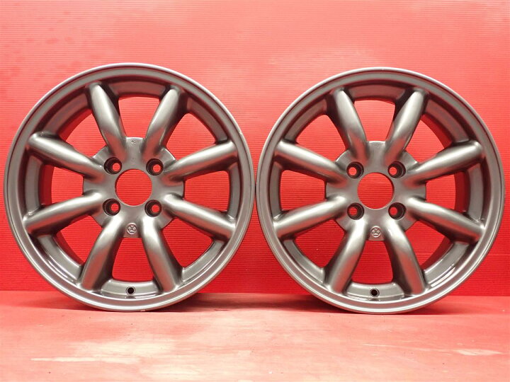 楽天市場】ワタナベ 8スポーク 6Jx15 +35 4/100 ガンメタ系 : 中古 