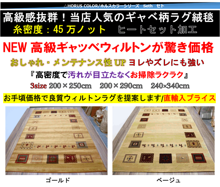 楽天市場】ラグ カーペット 約3畳 200x250cm ギャベ柄 おしゃれ