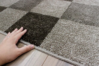 カーペット3畳ラグ絨毯じゅうたんラグマット日本製抗菌防臭リビング寝室子供部屋シンプルカジュアルチェック三畳送料無料【商品名ボードチェック】約3畳190×240cm