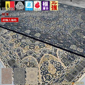 絨毯 カーペット 3畳 ラグ 200×250cm ベルギー ウール シルク 羊毛 60万ノット 厚手 極厚 じゅうたん 高級 クラシック おしゃれ インテリア 防炎 防ダニ 絹 天然素材 NAIN 当社在庫【モダーヴ200×250】