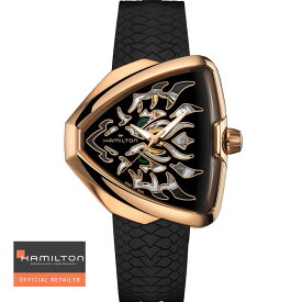 ハミルトン 腕時計 ベンチュラ エルビス80 HAMILTON ドラゴン ローズゴールドスケルトン オートマチック H24525332 国内正規品メンズ