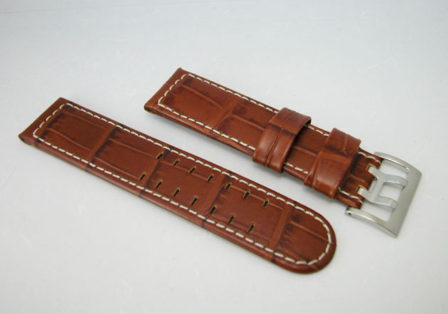 HAMILTON ハミルトン カーキパイロット腕時計用ブラウンカーフベルト22mm巾 腕時計用ベルト・バンド