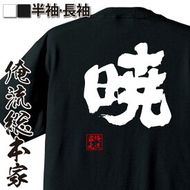 【 おもしろ プレゼント 】 おもしろtシャツ 俺流総本家 魂心Tシャツ 暁【 tシャツ 長袖 メンズ レディース 漢字 文字 メッセージtシャツ おもしろ雑貨 文字tシャツ 誕生日 ふ バックプリント ジョーク 日本語 おもしろt 白 黒 戦国・ミリタ】
