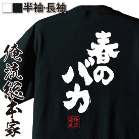 【 スーパーセール期間20％OFF 】 おもしろtシャツ 俺流総本家 魂心Tシャツ 春のバカ【 tシャツ 長袖 メンズ レディース 漢字 文字 メッセージtシャツおもしろ雑貨 ネガティブ・ニート系】