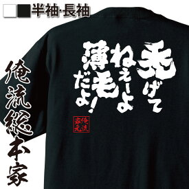 【 おもしろ プレゼント 】おもしろtシャツ 俺流総本家 魂心Tシャツ 禿げてねぇーよ 薄毛だよ！【ハゲ系 おもしろ雑貨 漢字 文字Tシャツ おもしろ プレゼント 面白 メッセージtシャツ 文字tシャツ 長袖 大きいサイズ 】