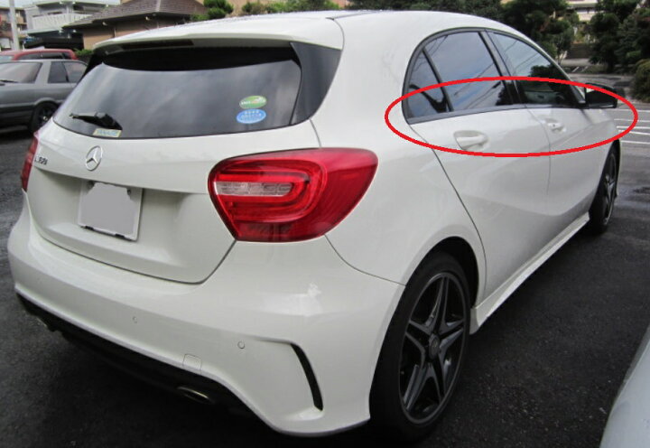 楽天市場】W176 Aクラス用ブラック ドアモールナイトエディション 