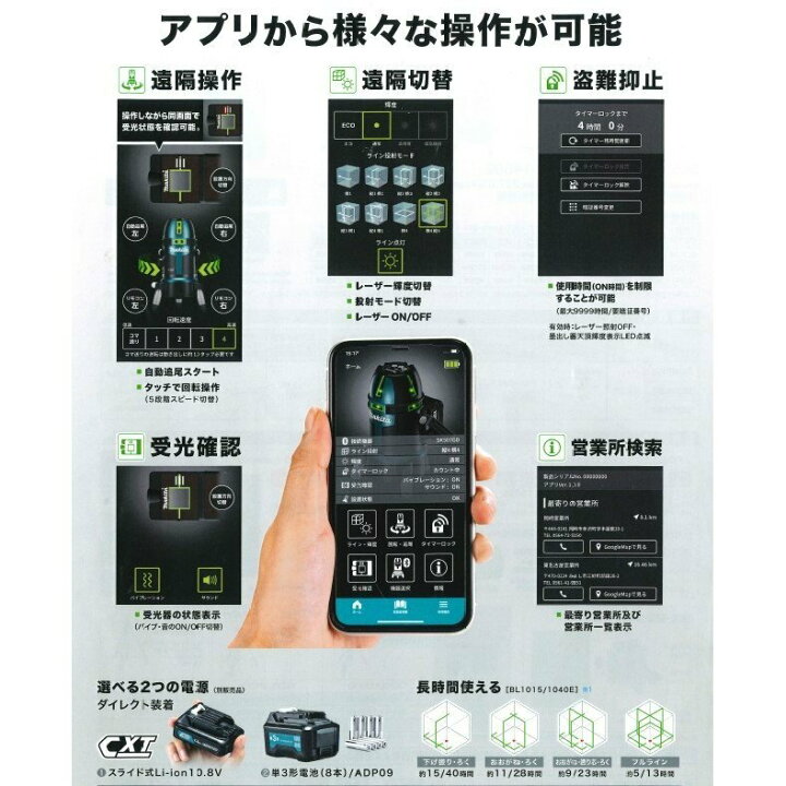 楽天市場】特別セット品！マキタ SK507GDZ アプリ+自動追尾フルライン 