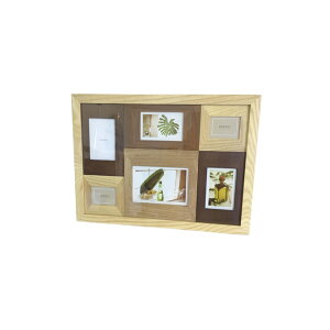 名入れ プレゼント 写真6枚タイプ ウッド フォトフレーム 写真立て CW-30-60 木製 お洒落 男性 女性 誕生日 両親贈呈 結婚祝い 出産祝い 還暦祝い 長寿祝い 入学 入社 ギフト 贈物 卒部 卒団 退