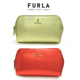 フルラ ポーチ 化粧ポーチ レディース FURLA コスメケース Cosmetic Case マルチケース 新品 ブランド小物 女性 プレゼント 贈り物 ギフト 誕生日 記念日 ブランド コスメポーチ カメリア CAMELIA ゴールド 並行輸入品 (t68)