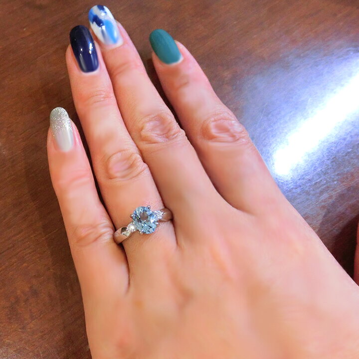 楽天市場】リング アクアマリン PT900 プラチナ 指輪 1.12ct 1石 