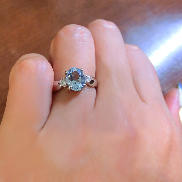 楽天市場】リング アクアマリン PT900 プラチナ 指輪 1.12ct 1石  