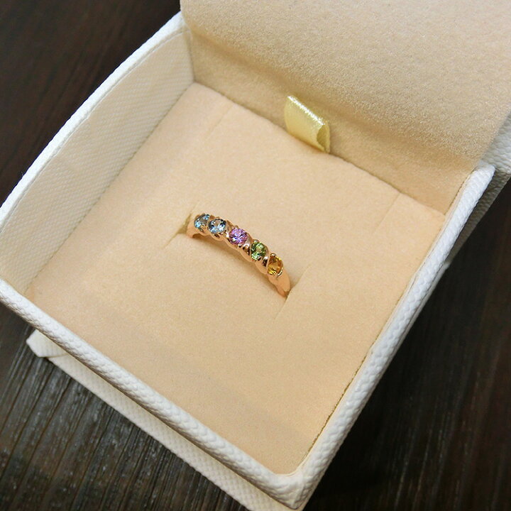楽天市場】指輪 見積 天然石 5石 選べる 2.5mm 誕生石 エタニティ 