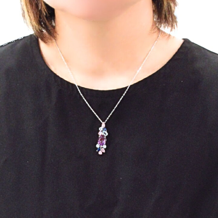 楽天市場】アメジスト ネックレス 18金 ホワイトゴールド 2月誕生石 