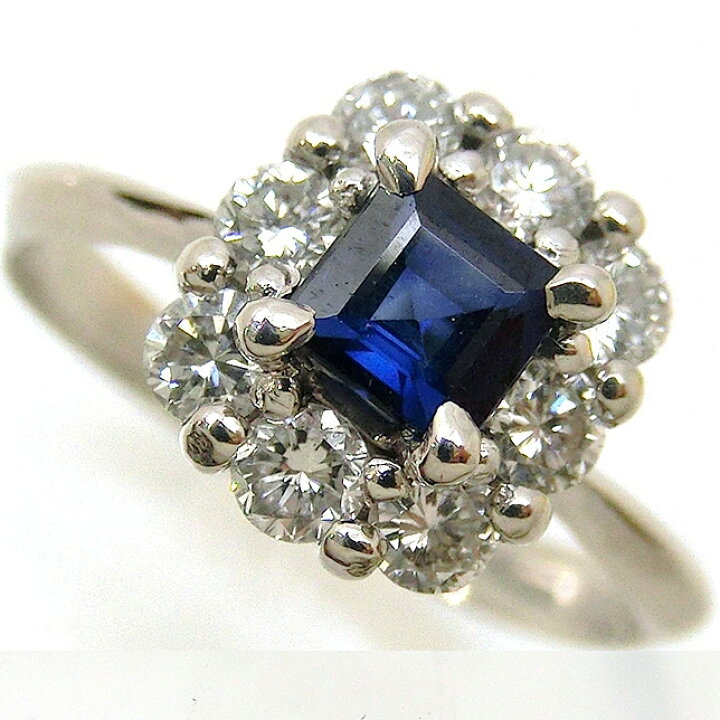 楽天市場】サファイア 指輪 ダイヤモンド リング プラチナ 9号 PT900 9  