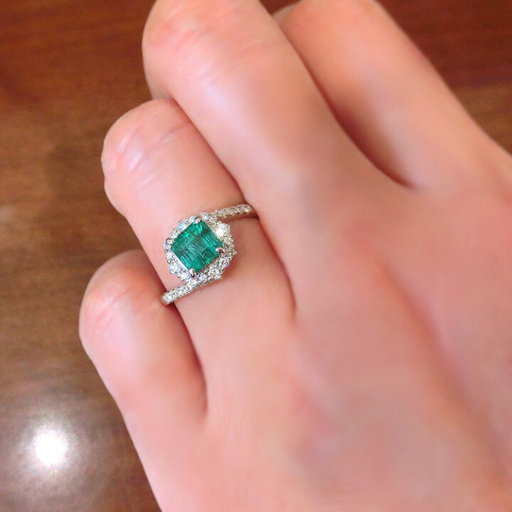 楽天市場】エメラルド E-1.001ct リング プラチナ PT900 (5月誕生石  