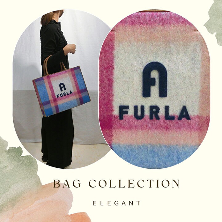 楽天市場】フルラ トートバッグ FURLA L Toni Marshmallow チェック柄 