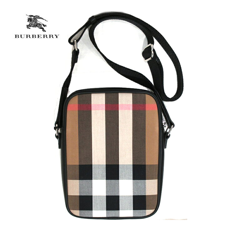 楽天市場】バーバリー ショルダーバッグ BURBERRY レザー チェック ML 